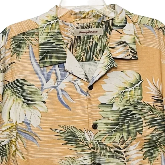 Lot of 2 Silk Hawaiian Tropical Tommy Bahama Button Down Casual Shirts Sz XL